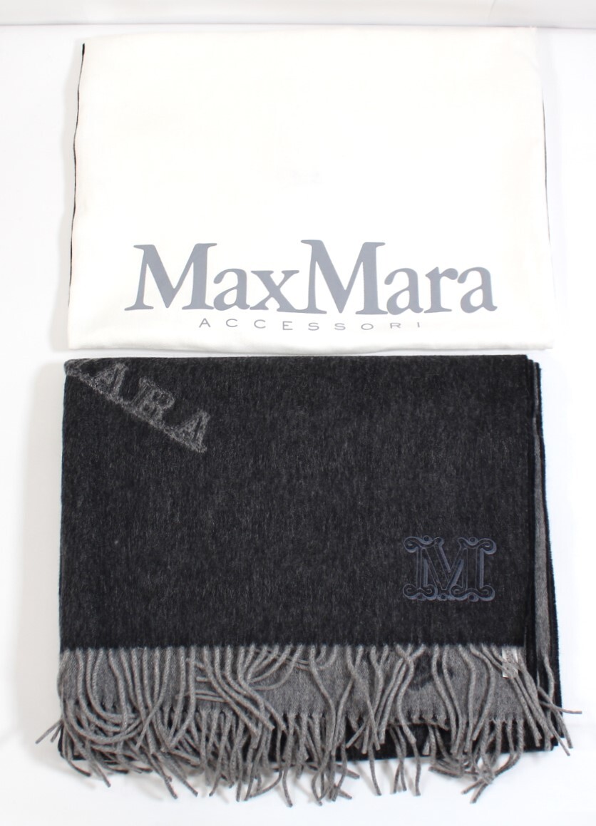 Y6635#◆中古美品◆MaxMara マックスマーラ マフラー グレー系カラー