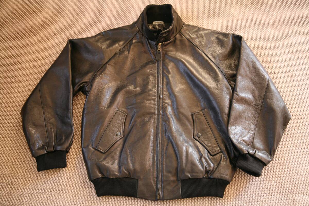 定価約16万円 希少 BARACUTA バラクータ レザー G9 G4 スウィングトップ ハリントンジャケット 中綿ジャケット Mサイズ 黒 ブラック
