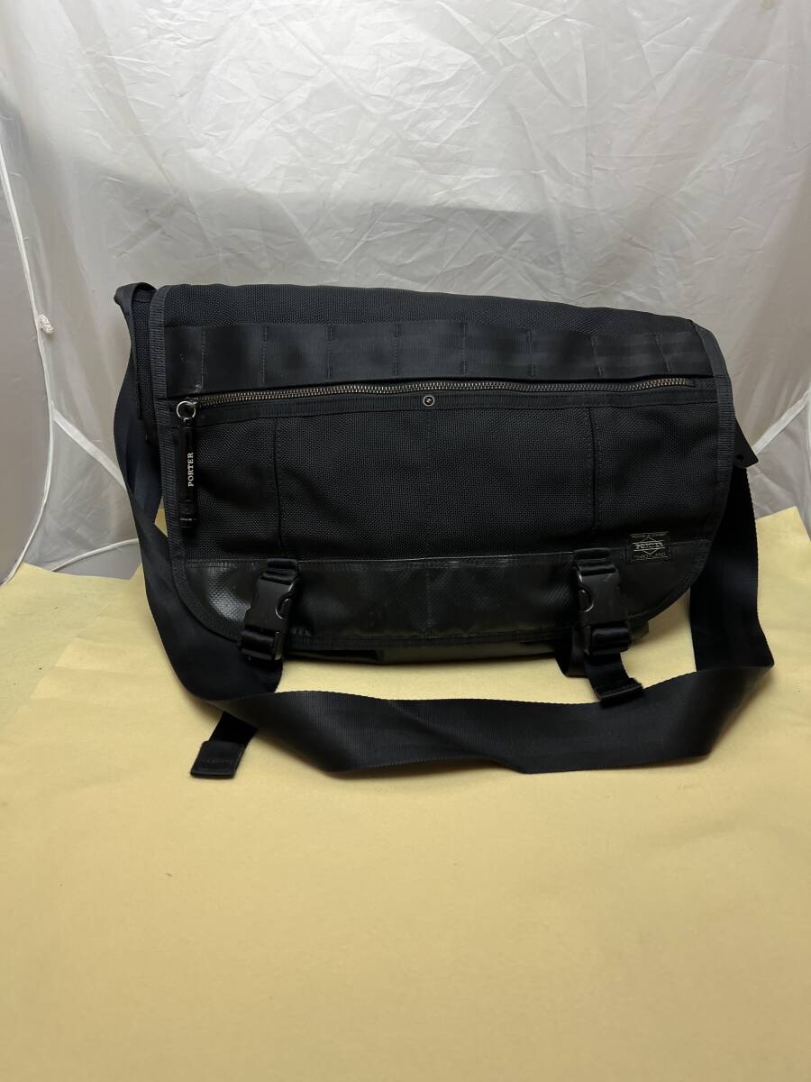 ポーター PORTER ヒート メッセンジャーバック（L）　ブラック色　703-07967　メンズ レディース　通勤 通学 旅行 ジム サイクリング