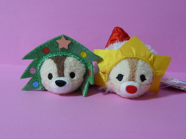チップ＆デール　クリスマス　ぬいぐるみ　ミニ　ツムツム　TSUM TSUM　ディズニーストア 拍卖