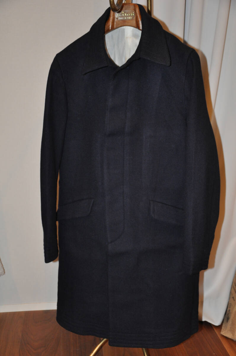70％ off M's braque エムズ ブラック ジャケット イギリス ウール ツイード 生地 ステンカラーコート テーラードジャケット 日本製 40
