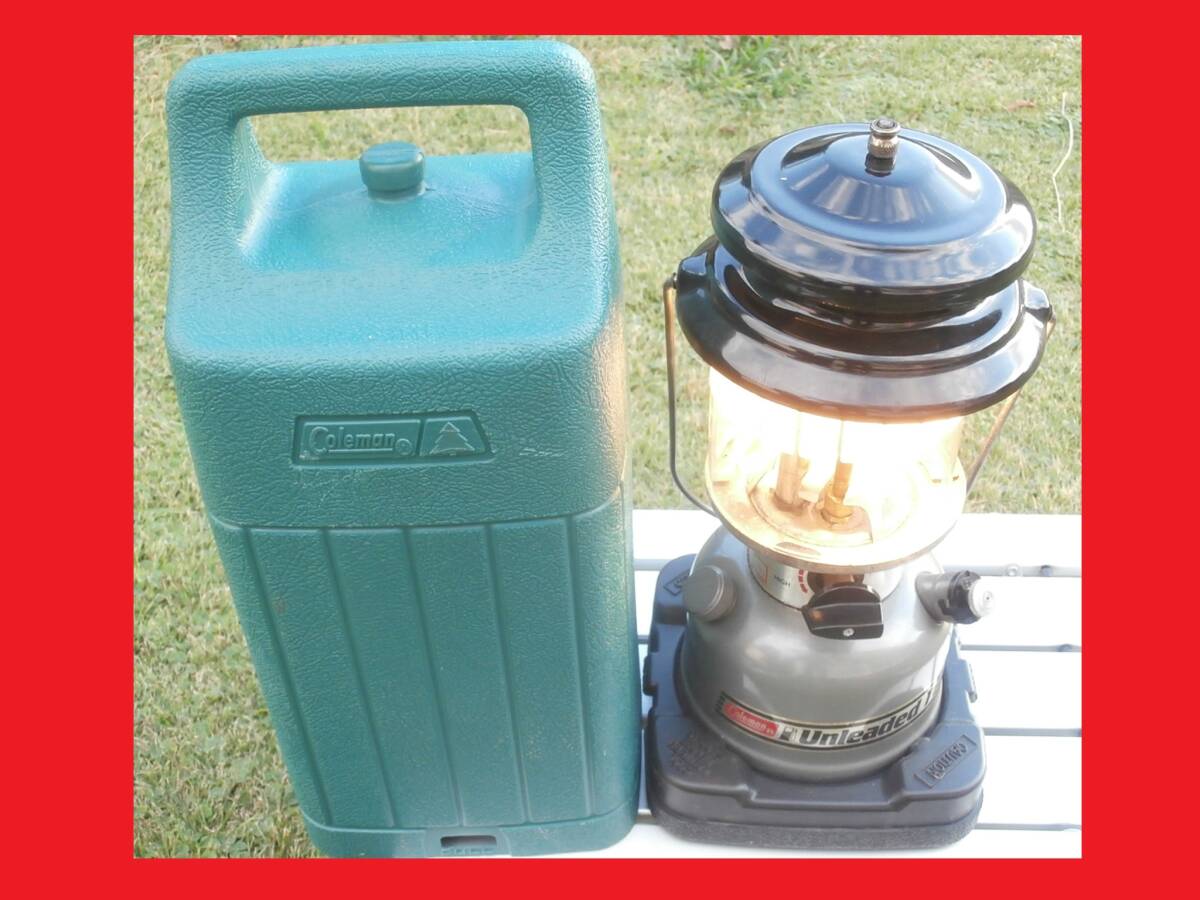 【オマケ！パッキン交換済！★Coleman.コールマン.Unleaded.ランタン.MODEL 282-285.旧ロゴケース.92年4月製.キャンプ.アウトドア★