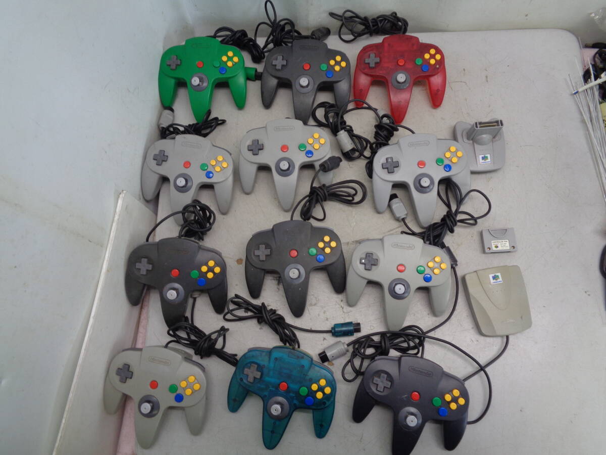 C2065 任天堂　nintendo 64 コントローラー12個 / NUS-019 / NUS-020 / NUS-002 / NUS-004 /M-1 / ④サイズ
