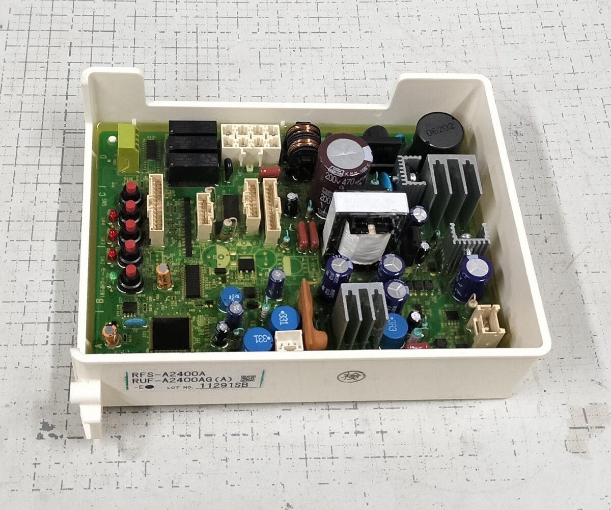 6-リンナイ/給湯器/制御基板/制御基盤/制御キバン/RFS-A2400A/RUF-A2400AG(A)/LPガス用/動作未確認、ジャンク部品