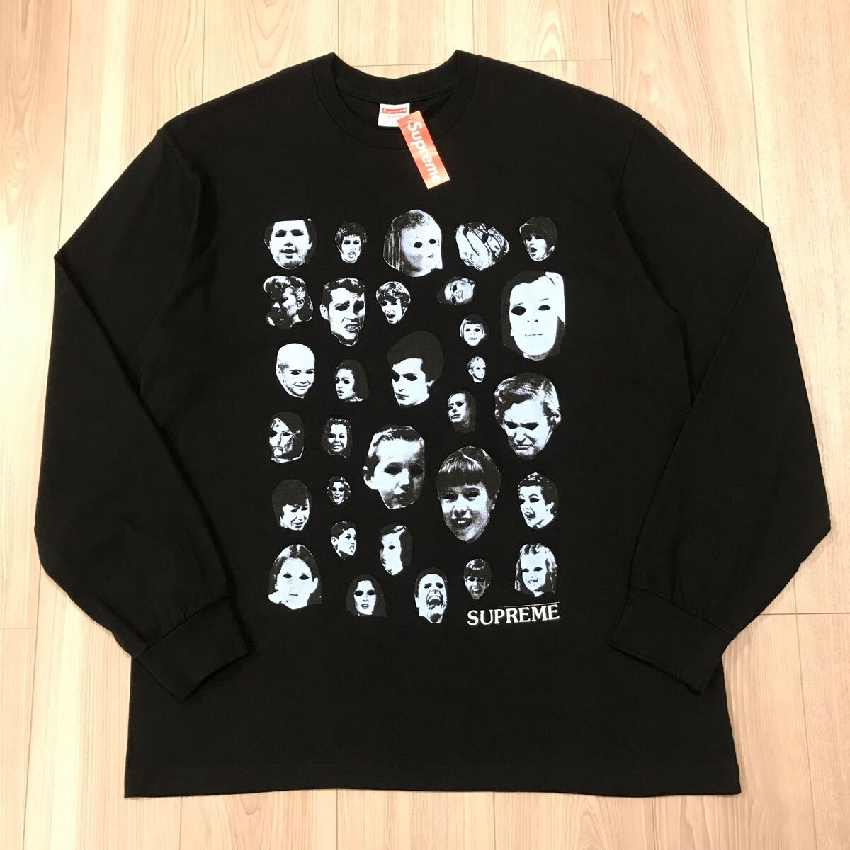 supreme Faces L/S Tee Black Large made in usa シュプリーム フェイス フェイスズ フェイセズ フェイシズ 顔 目 ブラック ロンT Tシャツ