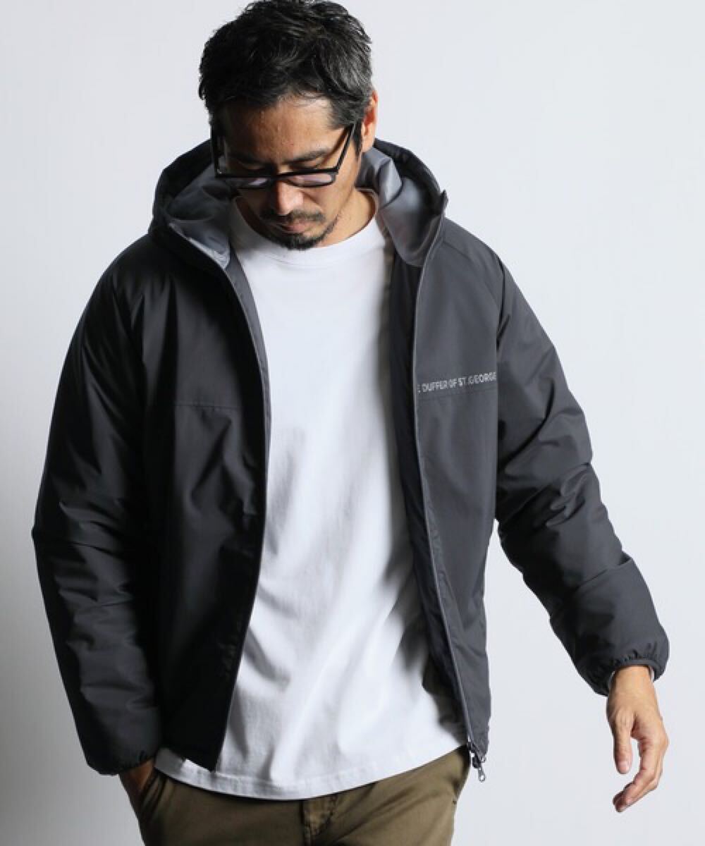 The DUFFER of ST.GEORGEWIND SHUTTER LIGHTWEIGHT PUFF BZ：軽量 防風 中綿フーデッドパーカー ライトアウター　XL