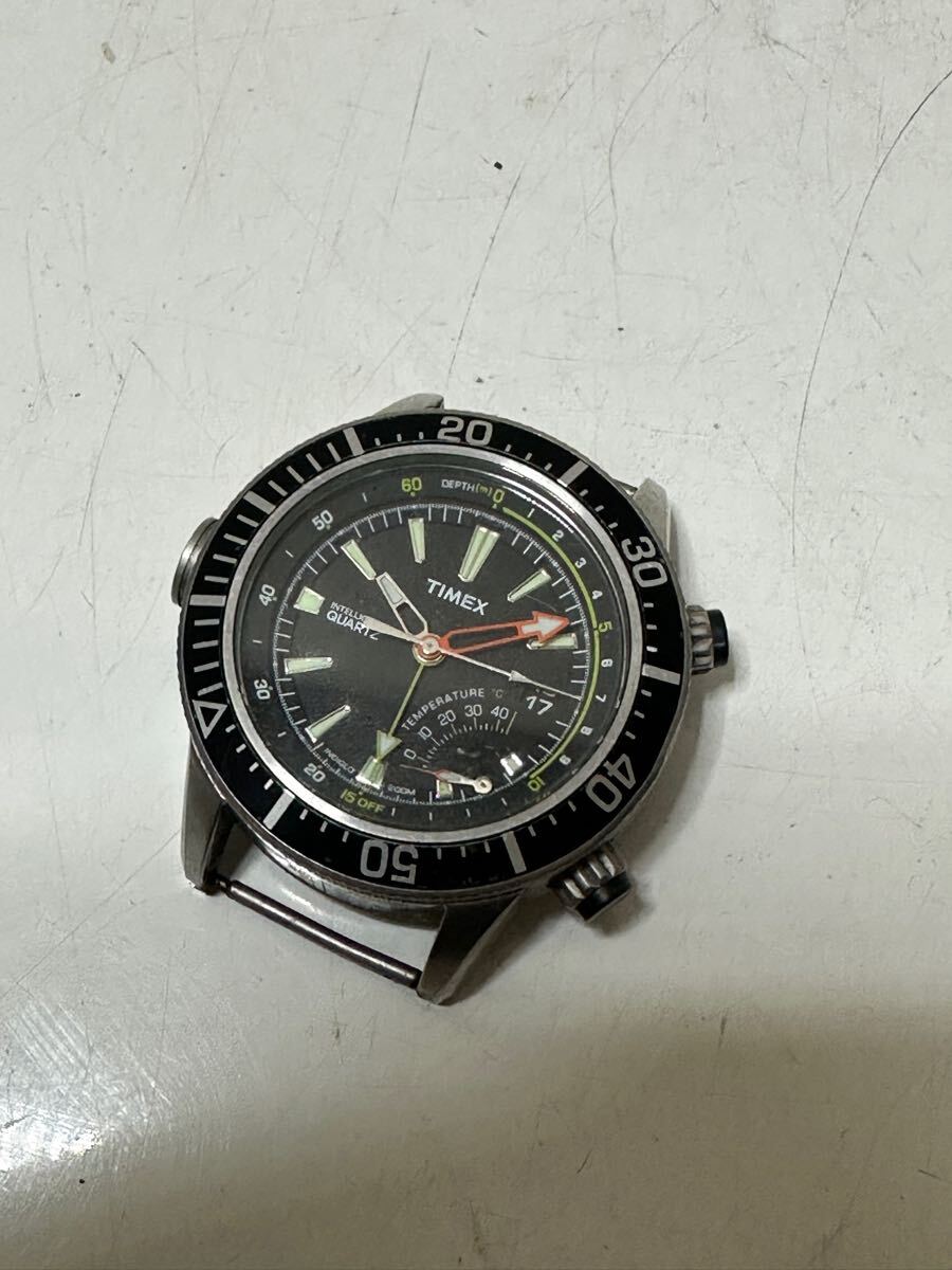 A589 TIMEX タイメックス　腕時計　クォーツ　CR2025 温度計　メンズ　ジャンク