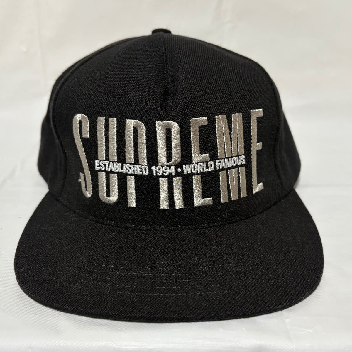 Supreme 18AW Global 5-Panel Cap キャップ　シュプリーム　スナップバック　ブラック　古着
