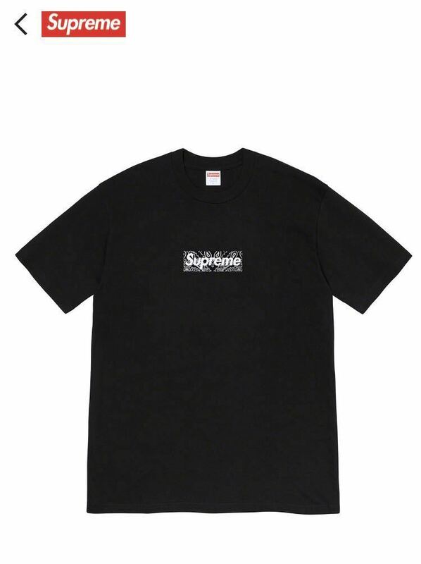 XL 19AW Supreme Bandana Box Logo Tee シュプリーム バンダナ ボックス ロゴ Tシャツ black ホワイト 黒 国内正規品 新品