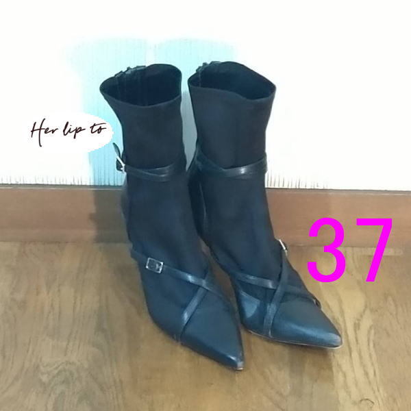 ハーリップトゥ　Double Belt Ankle Boots　ショ－トブーツ　Her lip to