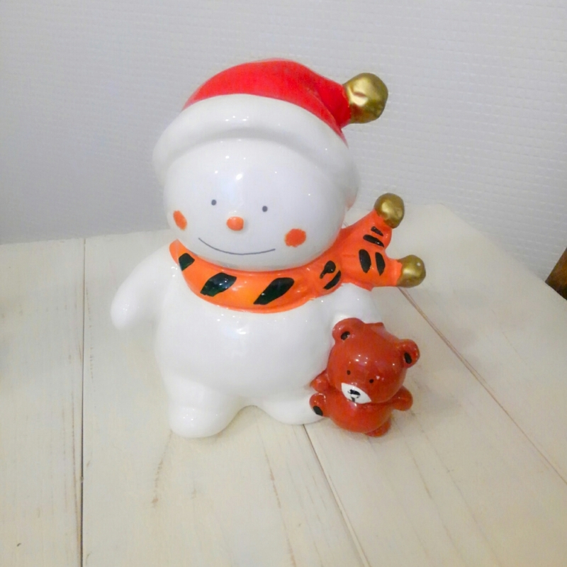 【送料無料】スノーマンの貯金箱　クリスマス
