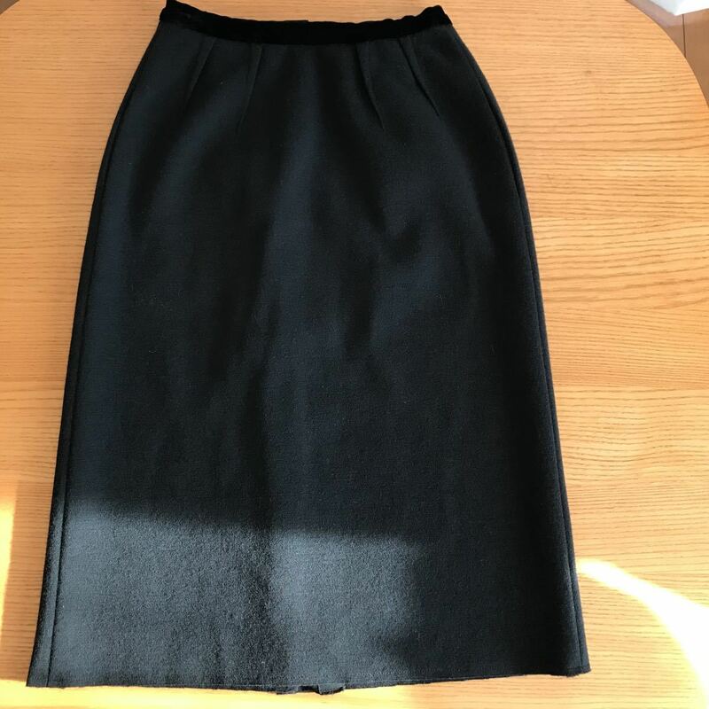 LANVAN ウールスカート　黒　サイズ34タイトスカート