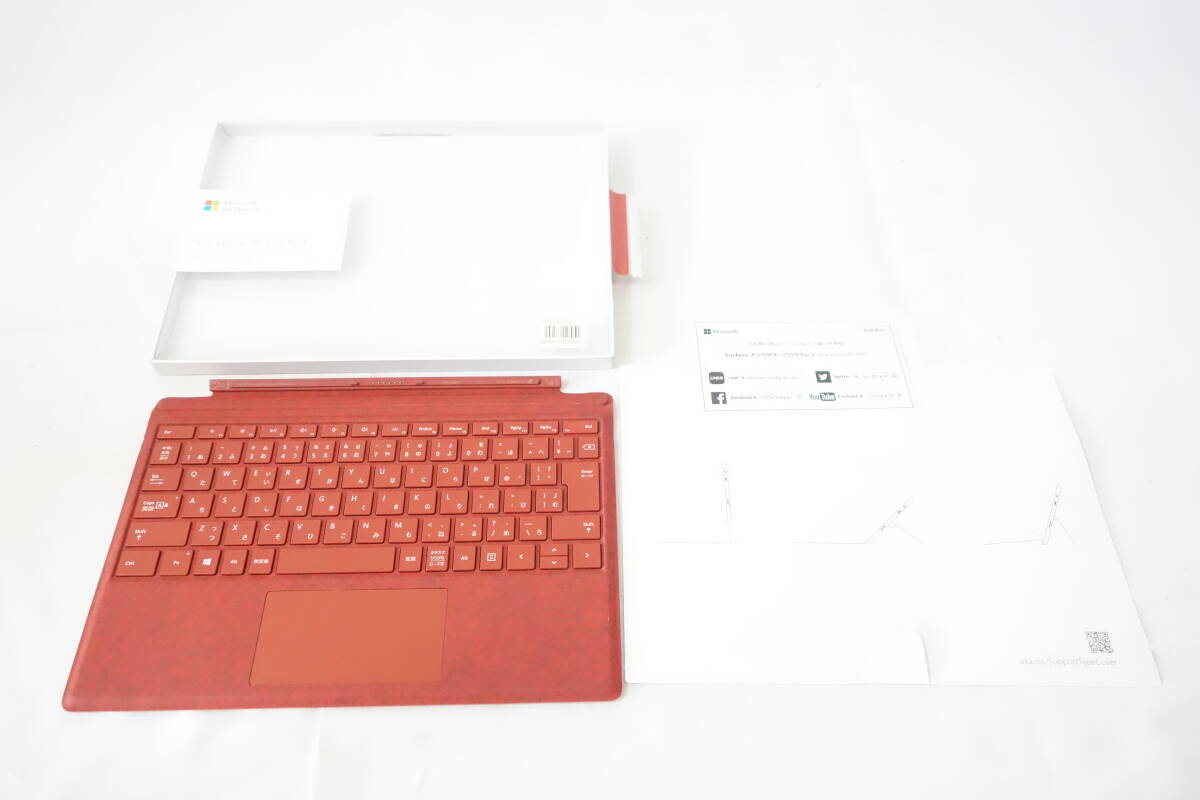 【美品】 Microsoft マイクロソフト Surface Pro Signature タイプカバー ポピーレッド (国内正規品)