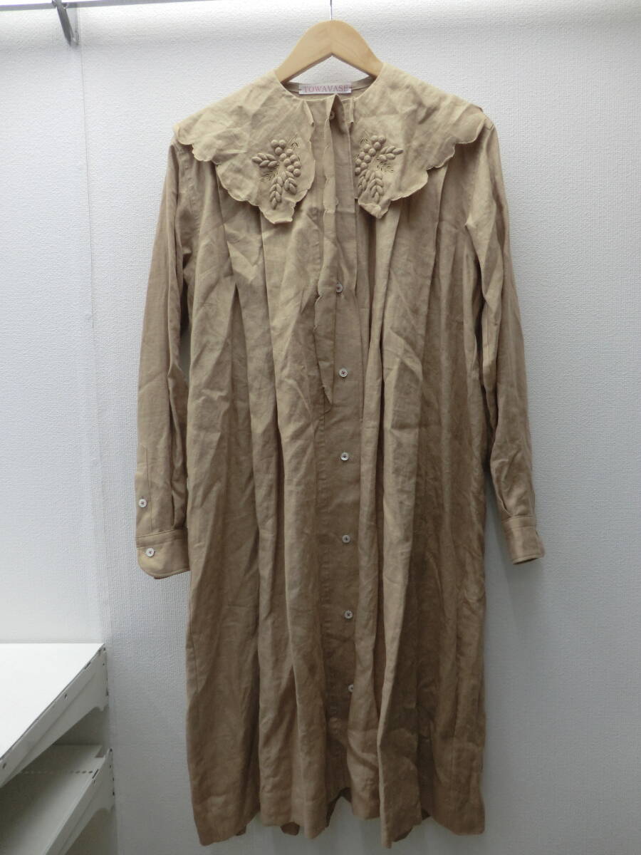 it/476666/2412/TOWAVASE　トワヴァーズ　Bonvoage dress　リネン　長袖ワンピース　24-0028A/ベージュ/サイズ-