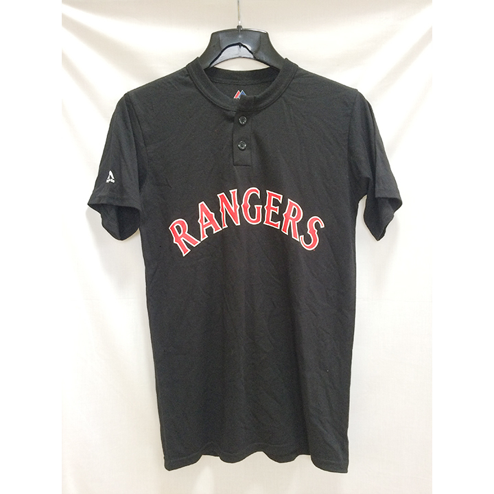 MLB テキサス レンジャーズ Texas Rangers ボタン Tシャツ 半袖 TEE T-SHIRTS S 2018