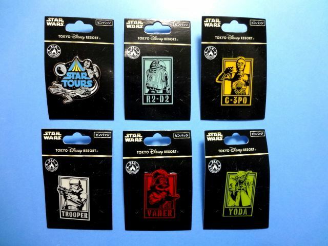 【廃盤】【ピンバッジ 6種類】 ディズニー/STAR WARS スターウォーズ/ピンバッジ 6種類 セット★送料360円～