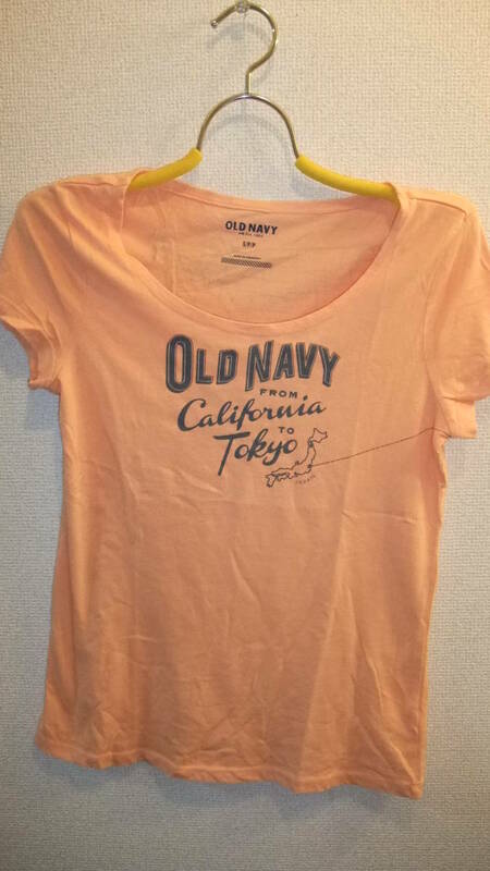 ★OLD NAVY★オールドネイビーレディース半袖トップス USA-JAPAN TシャツサイズS 身幅40Cm SHORT SLEEVE TOPS LADIES SIZE S USED IN JAPAN