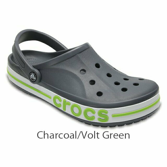 23cm クロックス crocs バヤバンド クロッグ Bayaband Clog Charcoal / Volt Green M5W7 チャコール グリーン グレー 新品