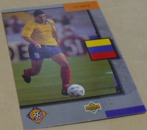 UPPERDECK(アッパーデック)社ＷorldCup(ワールドカップ)1994トレーディングカード日本語版UD21コロンビア代表(アリスティサバル？)サッカー