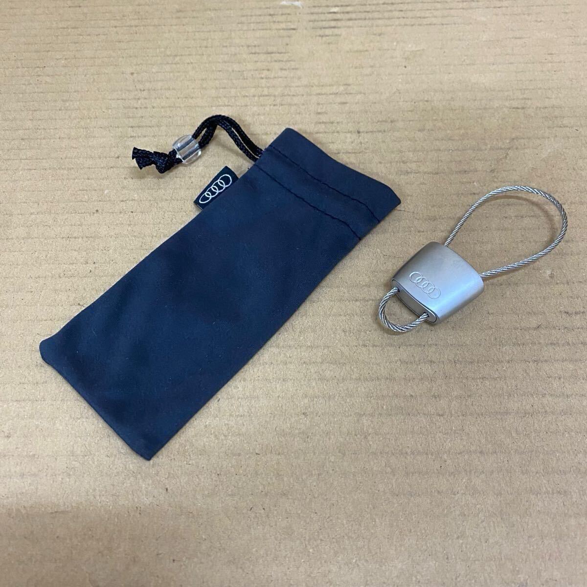 【未使用】Audi Wire cable key ring 3180800600 キーホルダー キーリング アウディ PTHA0009-1A2　