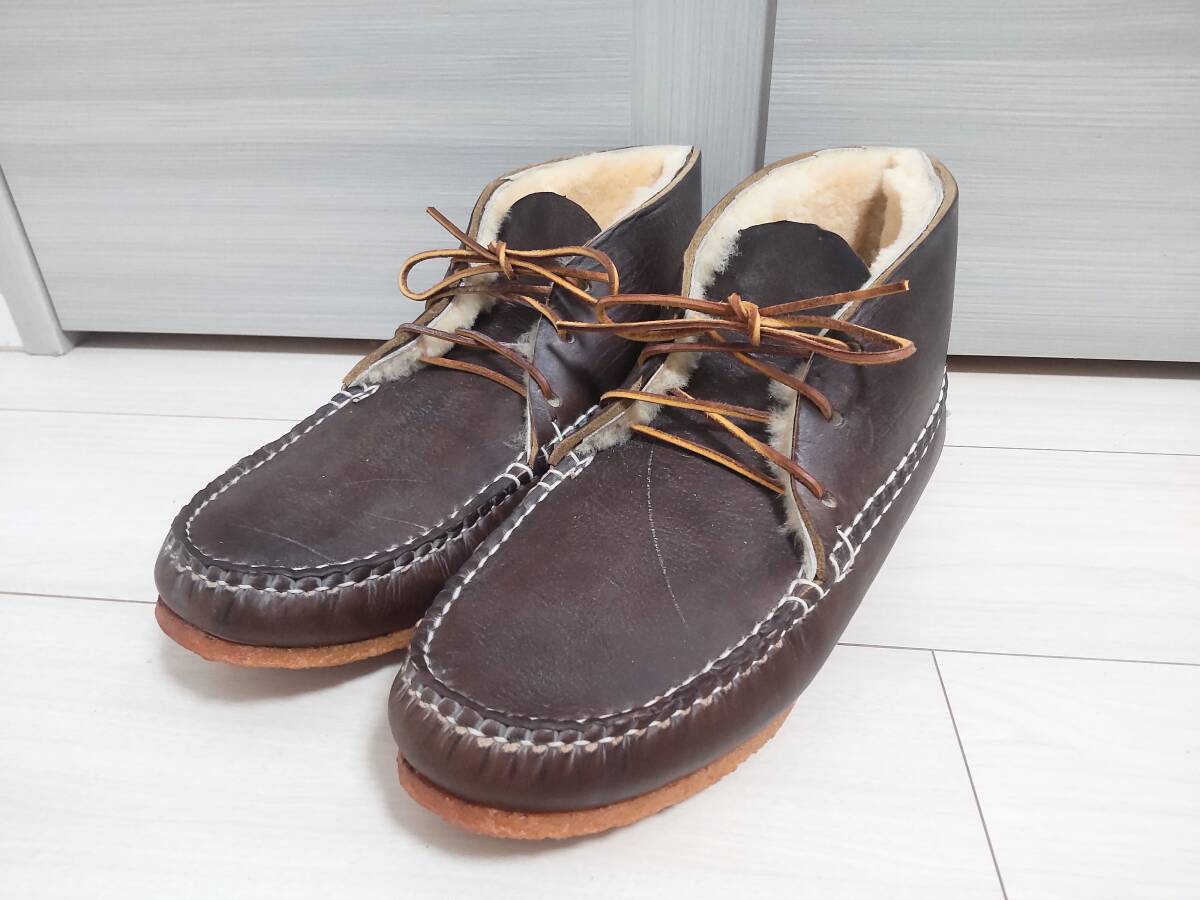 ★アローモカシン　ARROW MOCCASIN　モカシンブーツ　★厚手レザー使用　★内側ボア付　★未使用品