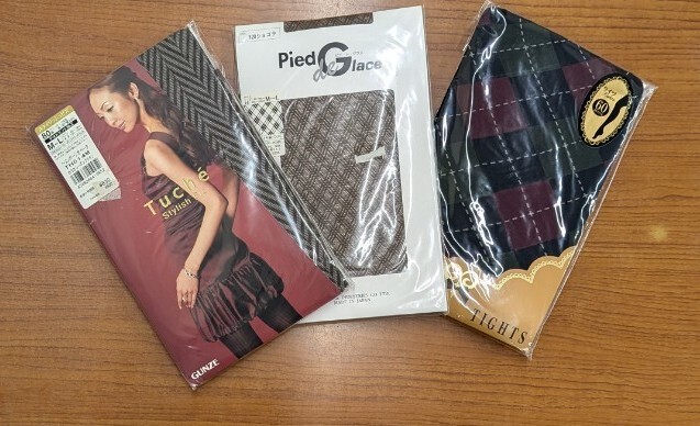 新品・未使用☆タイツ２種☆柄パンスト１種