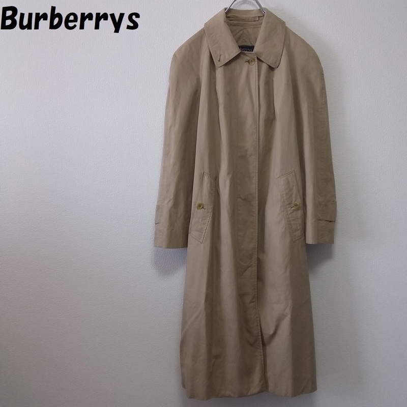 【人気】Burberrys/バーバリー ステンカラーコート イングランド製 丸善 正規品 アイボリー レディース/4090