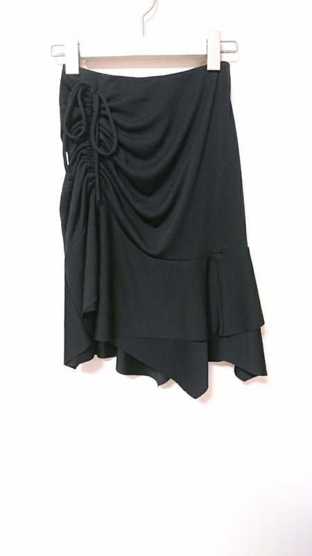 GALSVILLE ギャルズビル フレアー ギャザースカート ドレス 黒 レディース ボトム スカート フレアスカート ドレス