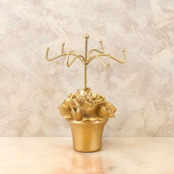 Chlo クロエ ジュエリーディスプレイ ローズブーケ アクセサリー置き ゴールド オブジェ インテリア 雑貨 置物 インテリア