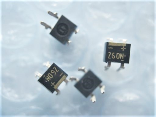 SB03　新電元？　ブリッジダイオード　S1ZB60？　600V？　0.5A？　種類が多くあるようで詳細不明　未使用品ですが長期保存品　4個セット