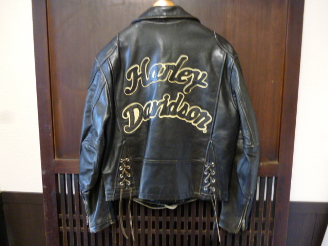 Harley Davidson ライダースジャケット　サイズ　M ハーレーダビッドソン　ダブル　黒　ブラック　レザージャケット