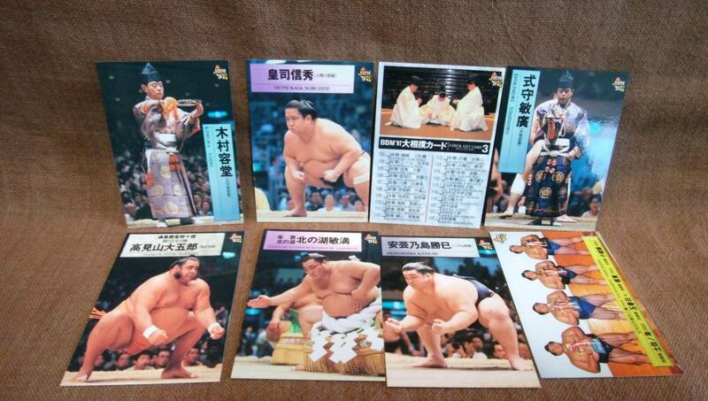 BBM 97 大相撲カード 8枚 まとめて まとめ売り 