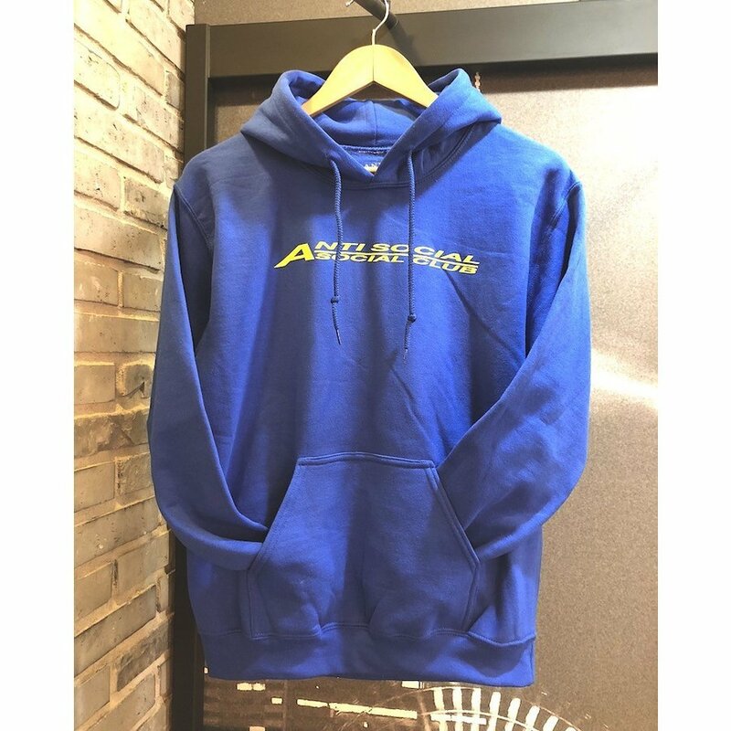 ANTI SOCIAL SOCIAL CLUB ROYAL BLUE FORK HOODIE アンチ ソーシャル ソーシャル クラブ ロイヤル ブルー フォーク フーディー 青 Mサイズ