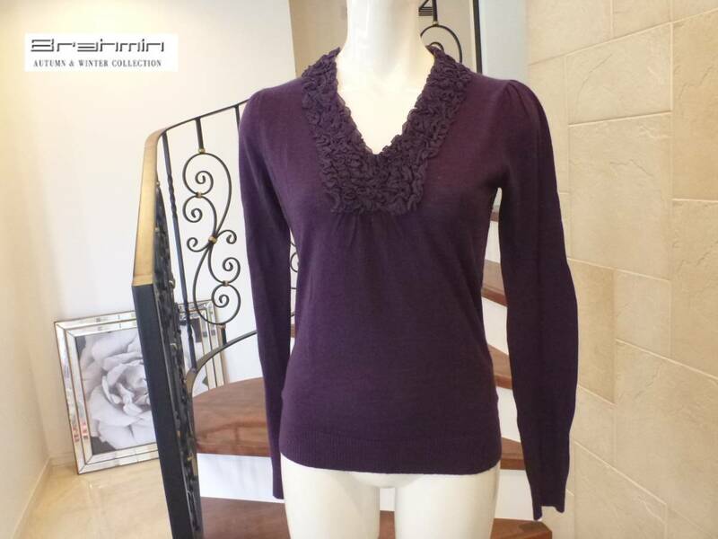 BRAHMIN（ブラーミン）★紫パープル　長袖セーター　38　M相当