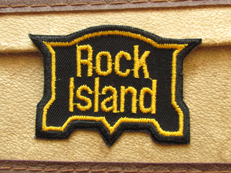 【ワッペン】Rock Island 黒 1970年代 デッドストック アメリカ 鉄道 ワーク 古着 雑貨 1970s USA Vintage railroad patch 