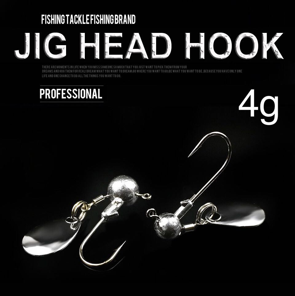 4g ブレード付きジグヘッド アジング メバリング ライトゲーム用 アジ カサゴ メバル アイナメ ブラックバス 同梱可