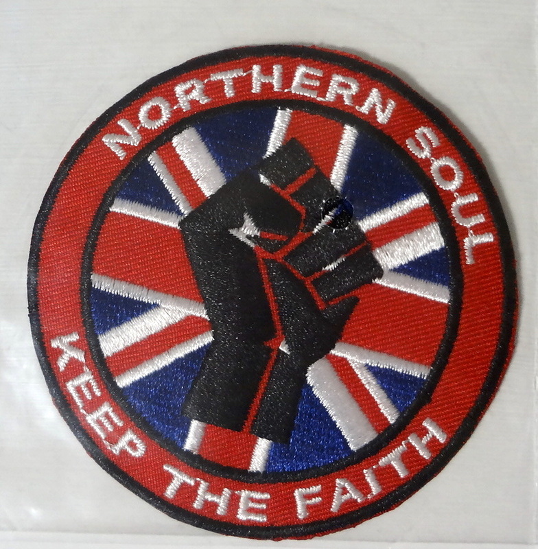 Northern Soul Keep The Faith 刺繍ワッペン パッチ ユニオンジャック/Tamla Motown/Twisted Wheel/Wigan Casino/Blackpool Mecca/Hacienda