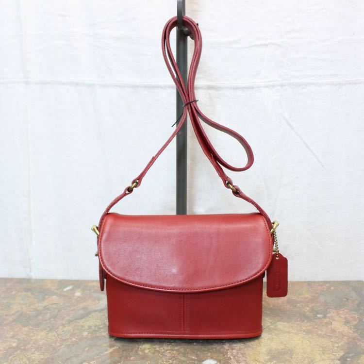 OLD COACH LEATHER SHOULDER BAG MADE IN USA/オールドコーチレザーショルダーバッグ