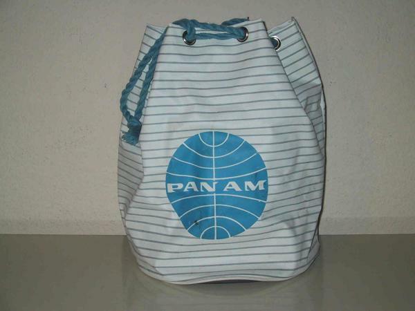 1960年代 中古パンナムバッグ(PanAm)ホワイト(ビーチバッグ)#149