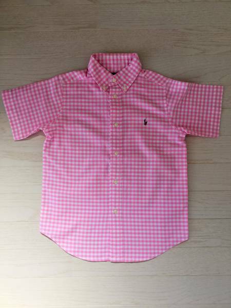 ★超美品　ラルフローレン　ピンクの半袖シャツ120★