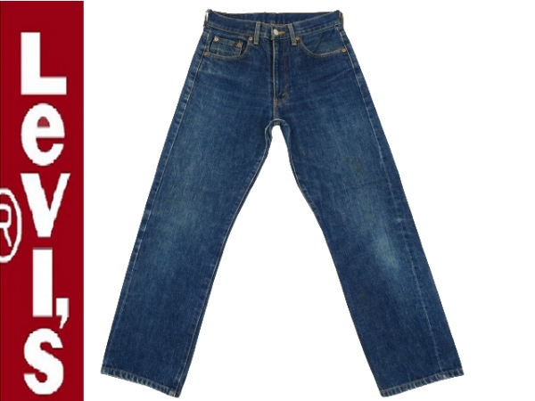 J-2049★LEVI'S 502-XX リーバイス★日本製 ヴィンテージ復刻 濃紺インディゴ デニム 赤耳 TALON ビッグE ストレートジーンズ W28