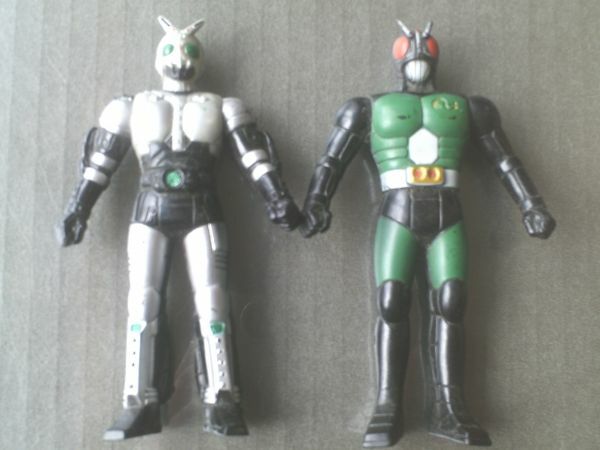 当時物【仮面ライダーＢＬＡＣＫ ＲＸ/シャドームーン】ミニソフビ/昭和６２年