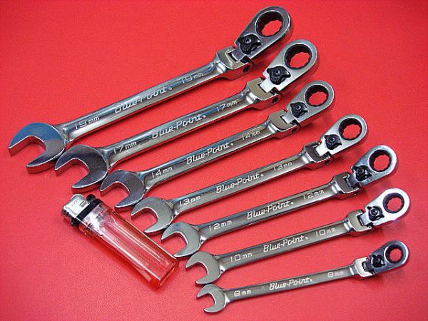 即落$スナップオン*Blue-Point 首振/ラチェッティング/レンチ/コンビ(8-19mm／7本組)／8mm,10mm,12mm,13mm,14mm,17mm,19mm拍卖