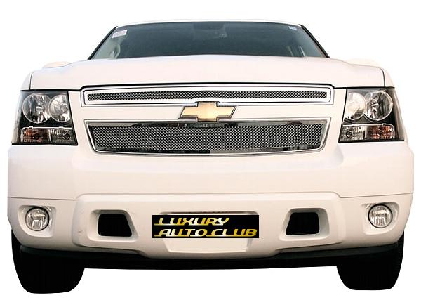 2007-2014 07UP タホ サバーバン クロームメッシュグリル メッキ エアロ グリルカバー スポ－ツグリル 専用設計 外装カスタム パ－ツ T-rex拍卖