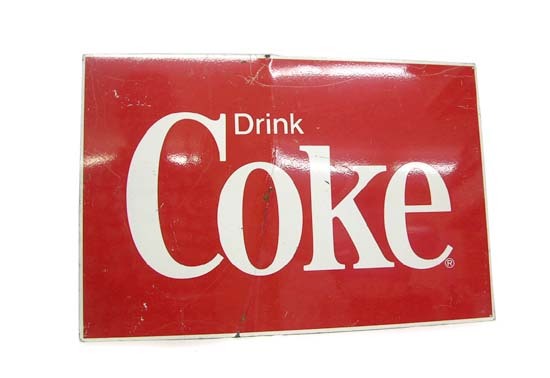 CocaCola/コカコーラ☆Drink ＣＯＫＥ看板 約５８.５cm 札幌市 豊平区
