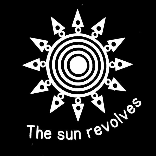 太陽【The sun revolves】=まわる太陽20cmサーフィンステッカー2
