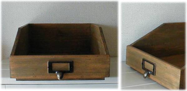新品☆アンティーク風ストレージBOX-A4☆