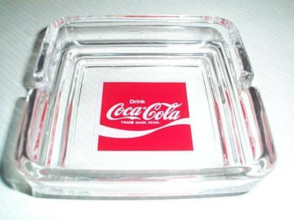 【ＤｒｉｎK　コカコーラの灰皿（ガラス製）】　