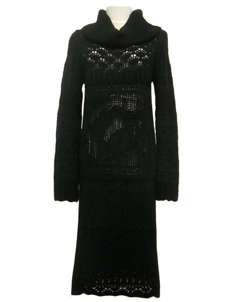 美品　Jean Paul GAULTIER　ジャンポール・ゴルチエ　イタリア製　ニットワンピース　ドレス　ブラック