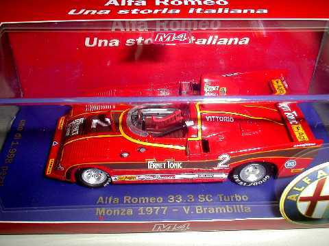 M4 1/43 ALFA アルファ ROMEO ロメオ33.3SCターボ NO2 モンツァ 1977